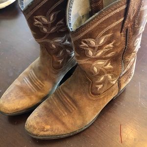 Girls ariat leather desert holly cowboy boots sz 1